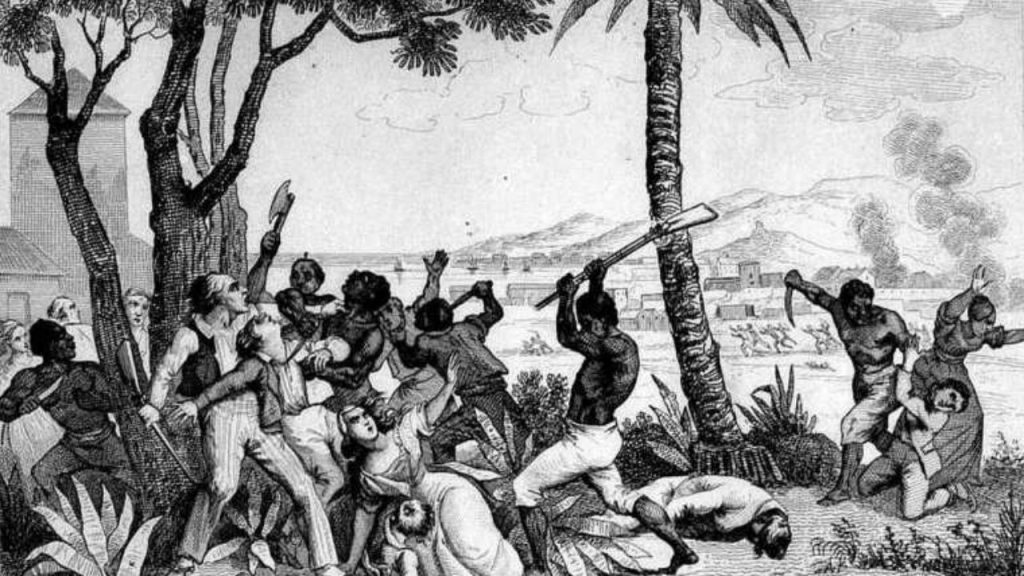 An artwork depicting the Haitian Revolution